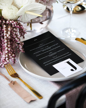 Bodoni place card