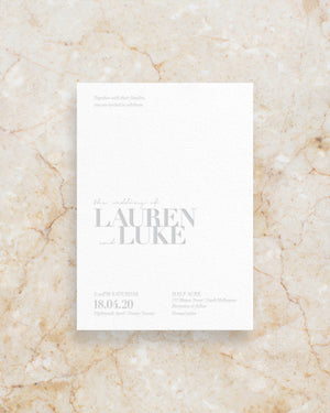 Bodoni invite card