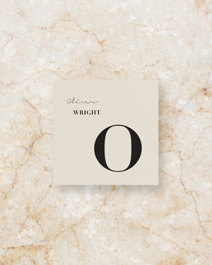 Bodoni place card