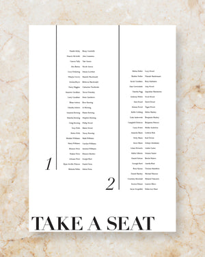 Bodoni seating chart