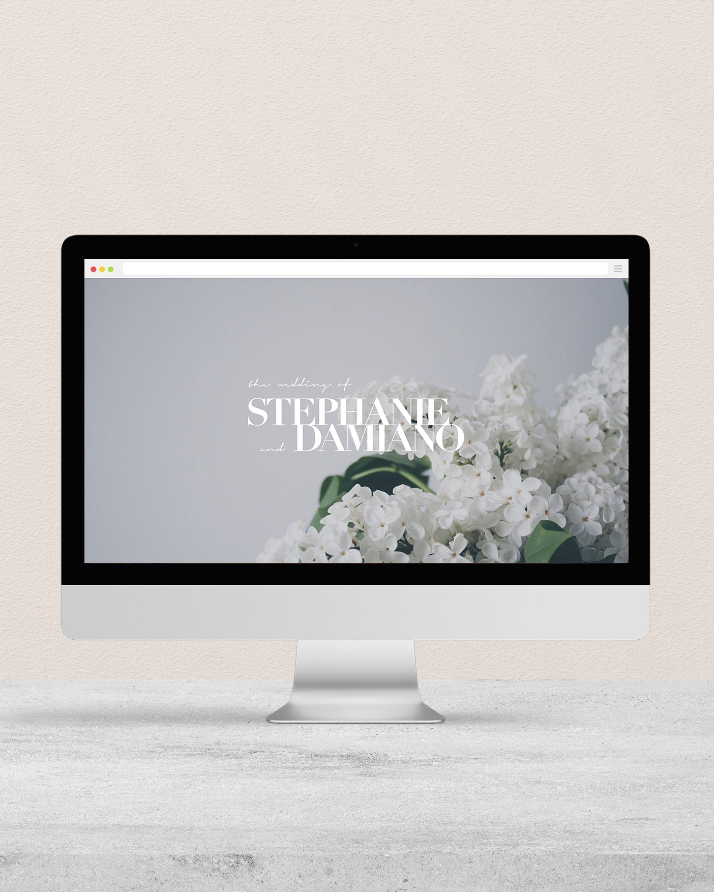 Bodoni Wedding Website - Single Page