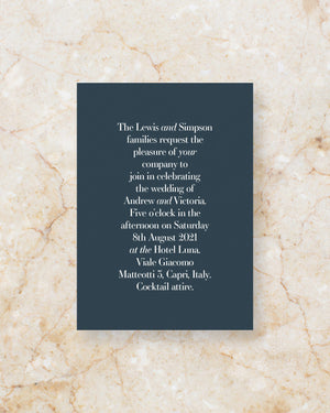 Capri invite card
