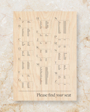 Conscious seating chart