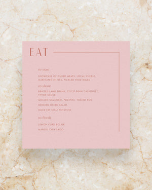 Halcyon menu