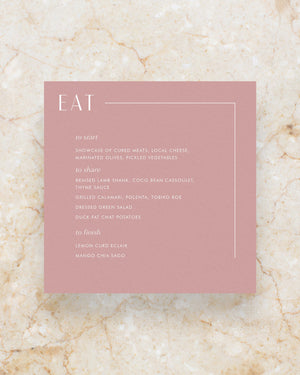 Halcyon menu