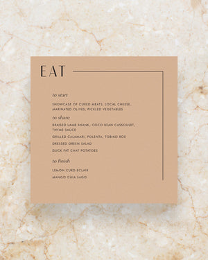 Halcyon menu