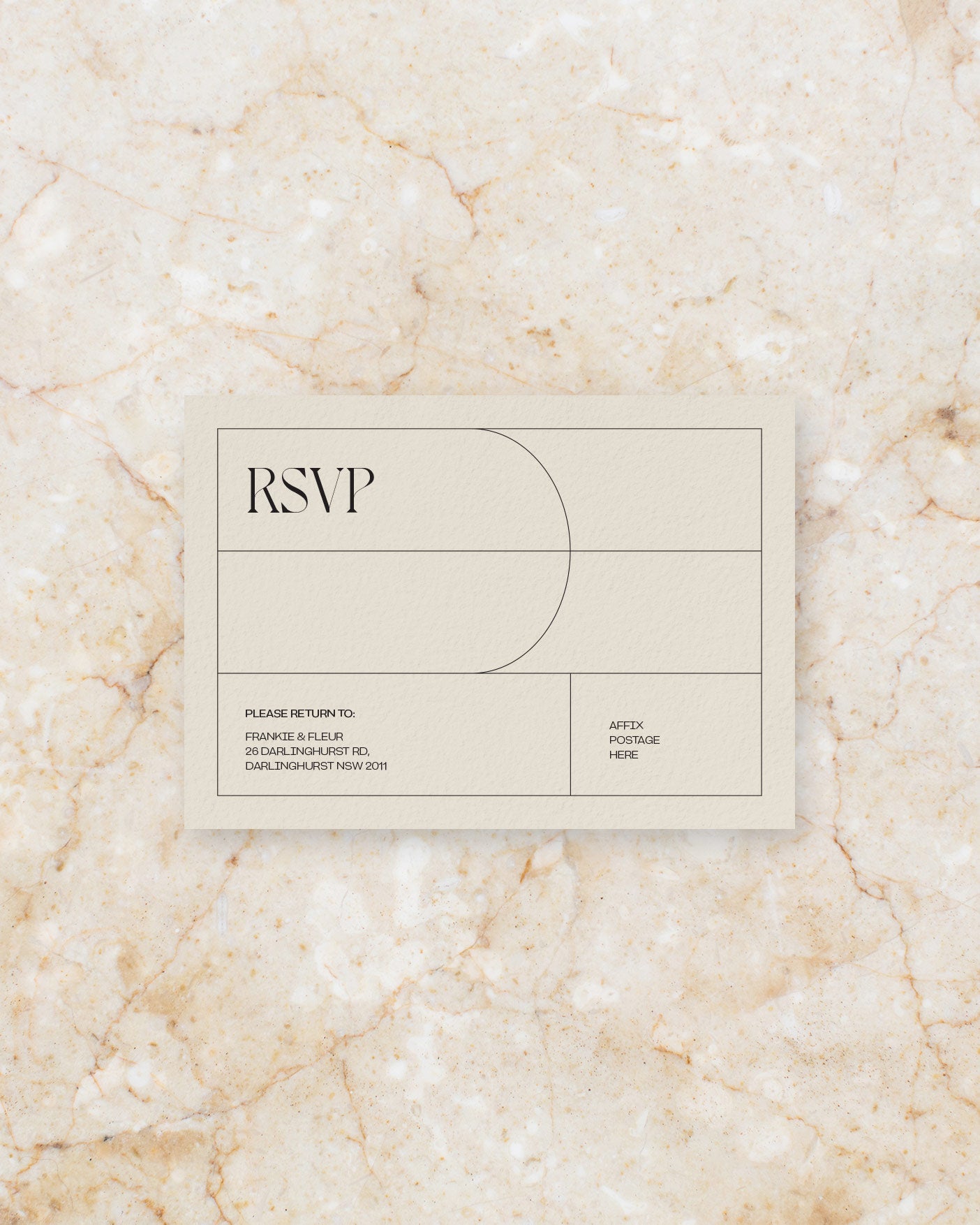 Optique RSVP card