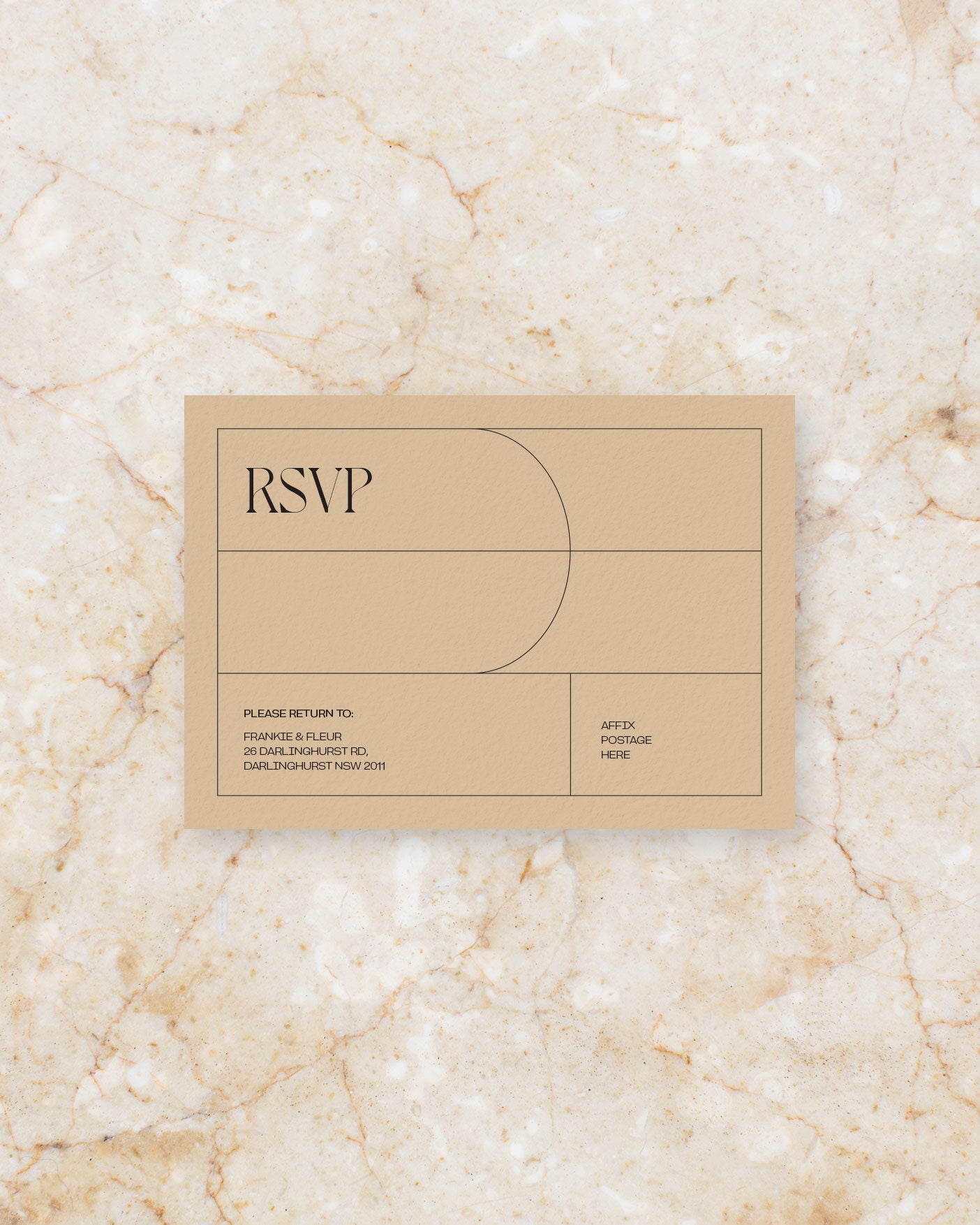 Optique RSVP card