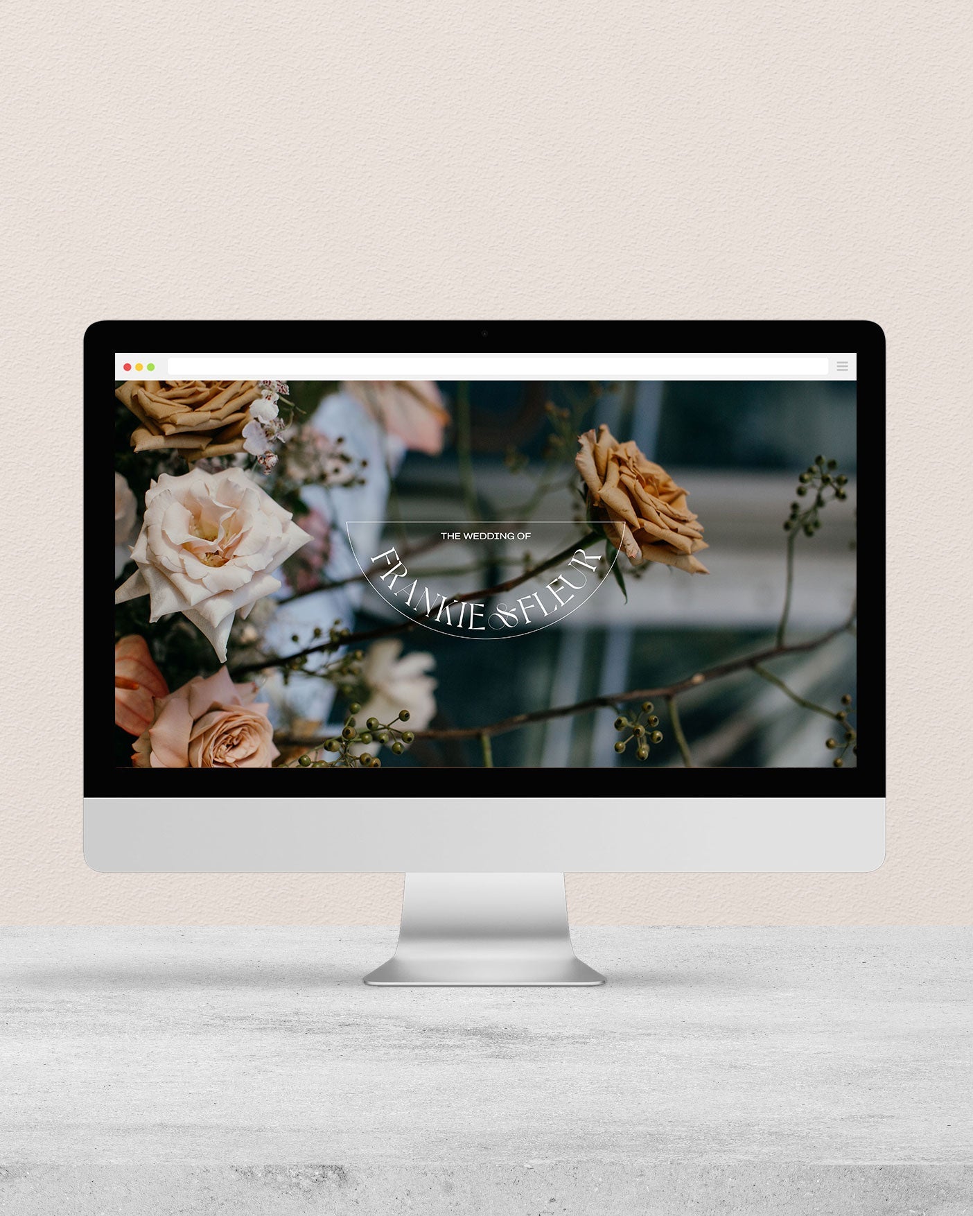 Optique Wedding Website - Single Page